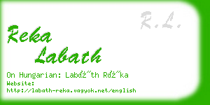 reka labath business card